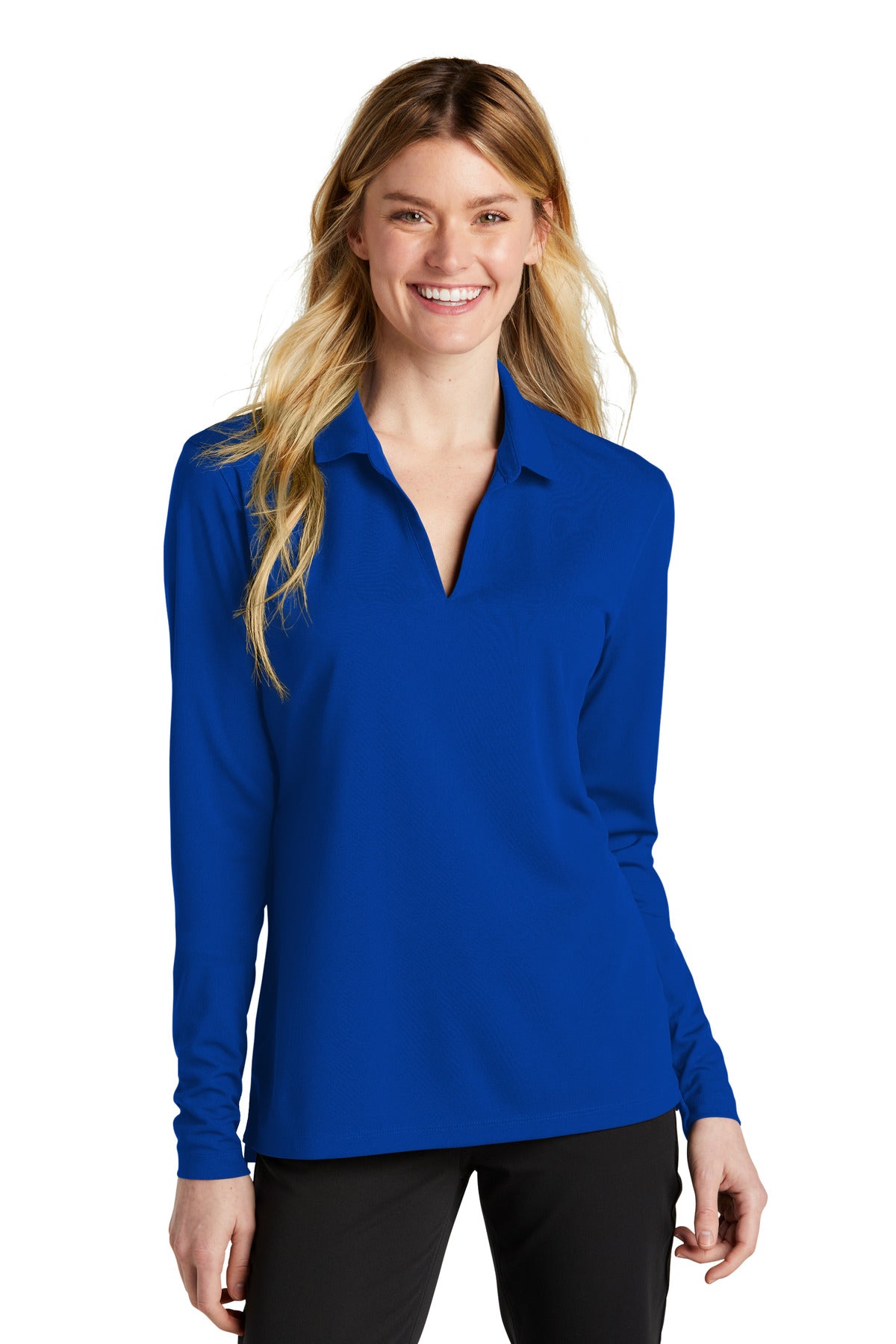 Swaasi Core - Nike® LADIES LONG-SLEEVE Dri-FIT Micro Pique 2.0 Polo with EMB Logo