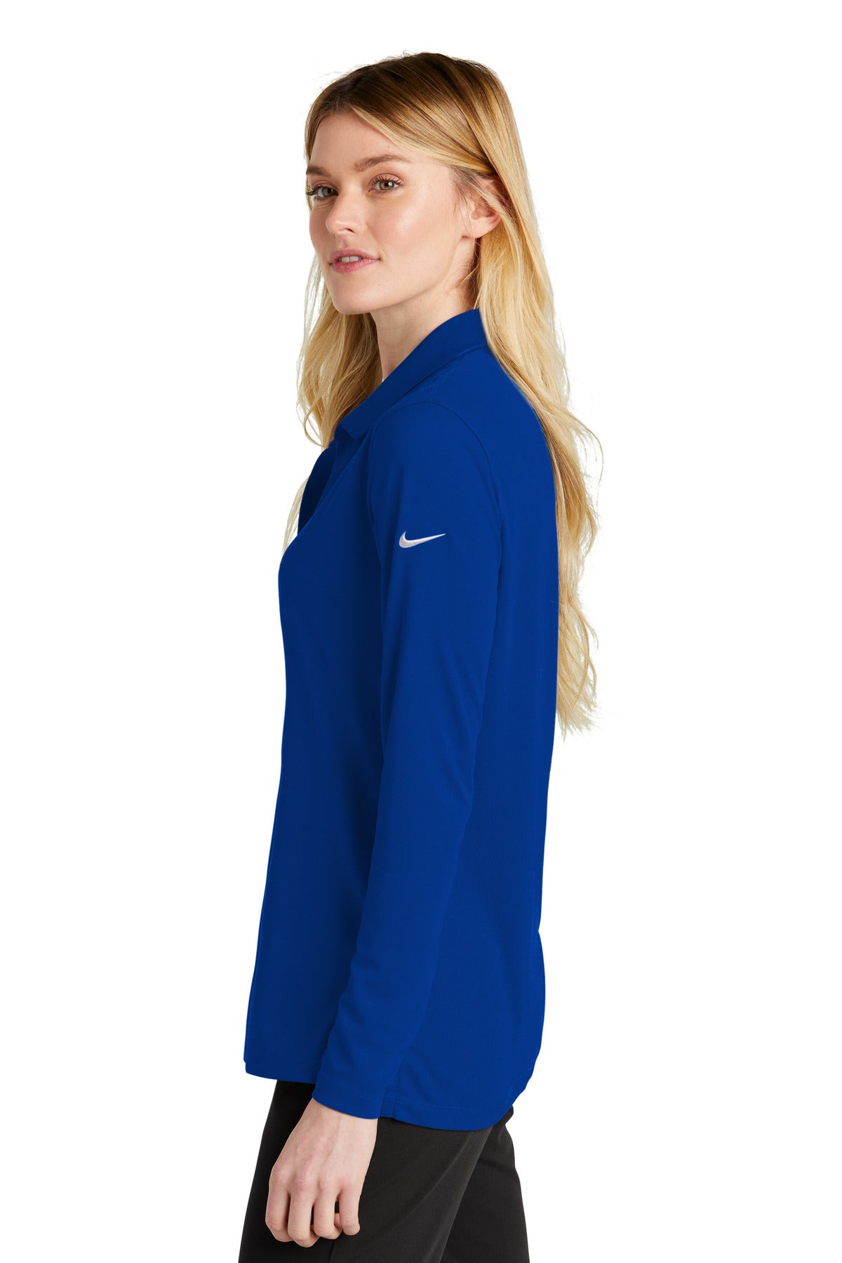 Swaasi Core - Nike® LADIES LONG-SLEEVE Dri-FIT Micro Pique 2.0 Polo with EMB Logo