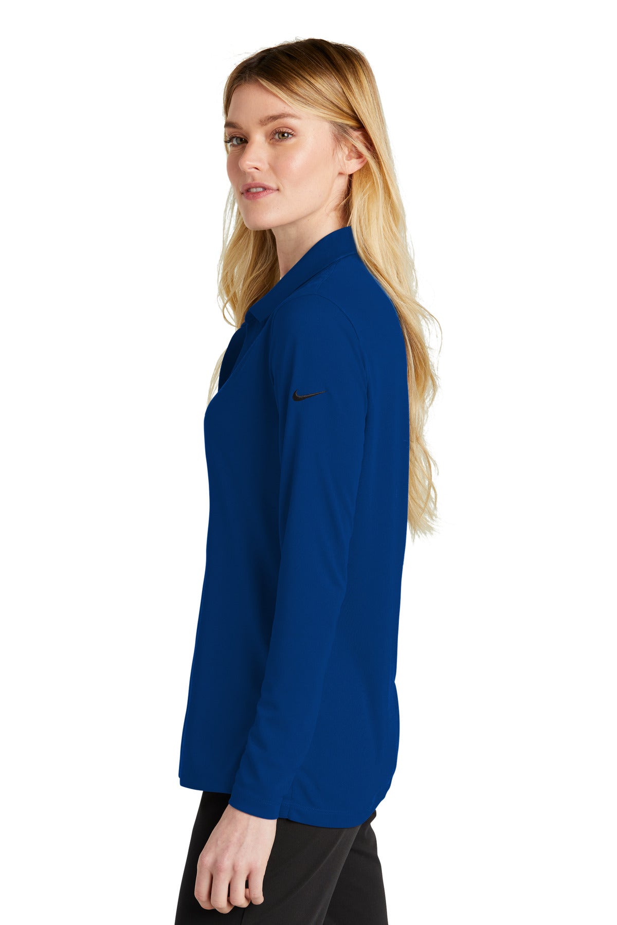 Swaasi Core - Nike® LADIES LONG-SLEEVE Dri-FIT Micro Pique 2.0 Polo with EMB Logo