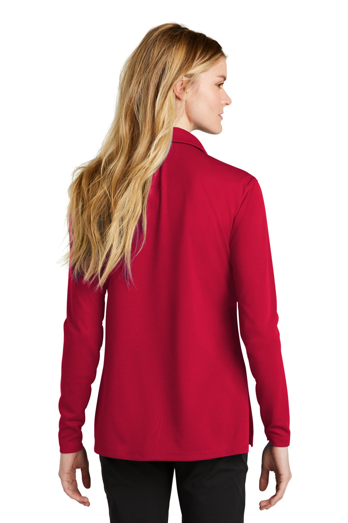 Swaasi Core - Nike® LADIES LONG-SLEEVE Dri-FIT Micro Pique 2.0 Polo with EMB Logo