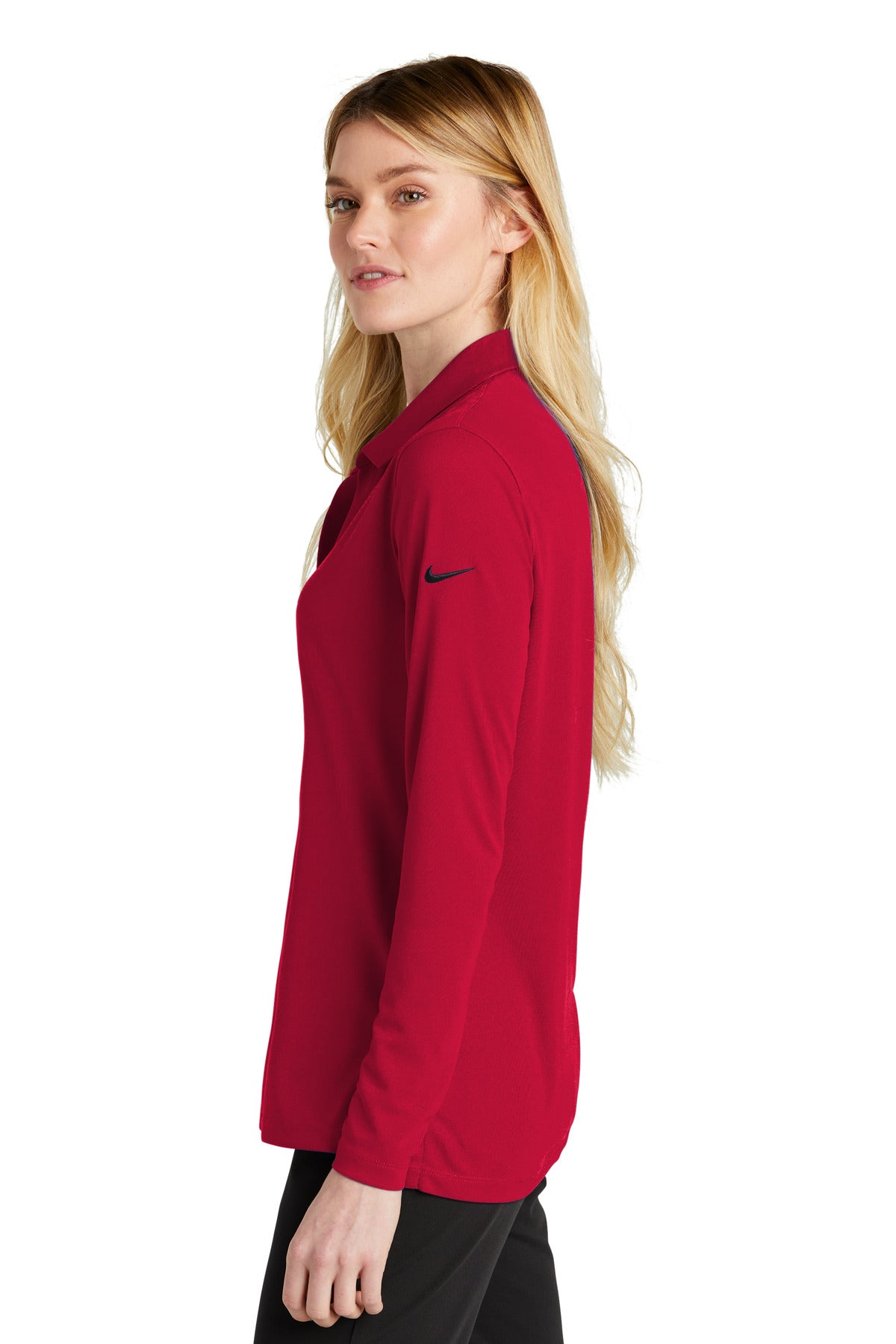 Swaasi Core - Nike® LADIES LONG-SLEEVE Dri-FIT Micro Pique 2.0 Polo with EMB Logo