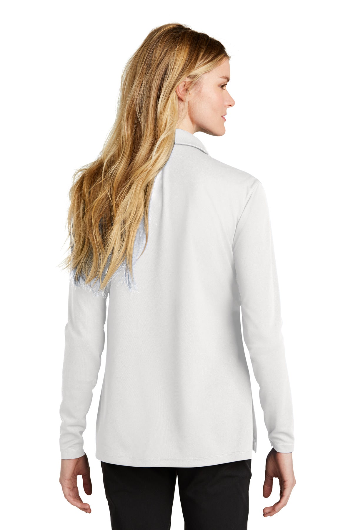 Swaasi Core - Nike® LADIES LONG-SLEEVE Dri-FIT Micro Pique 2.0 Polo with EMB Logo