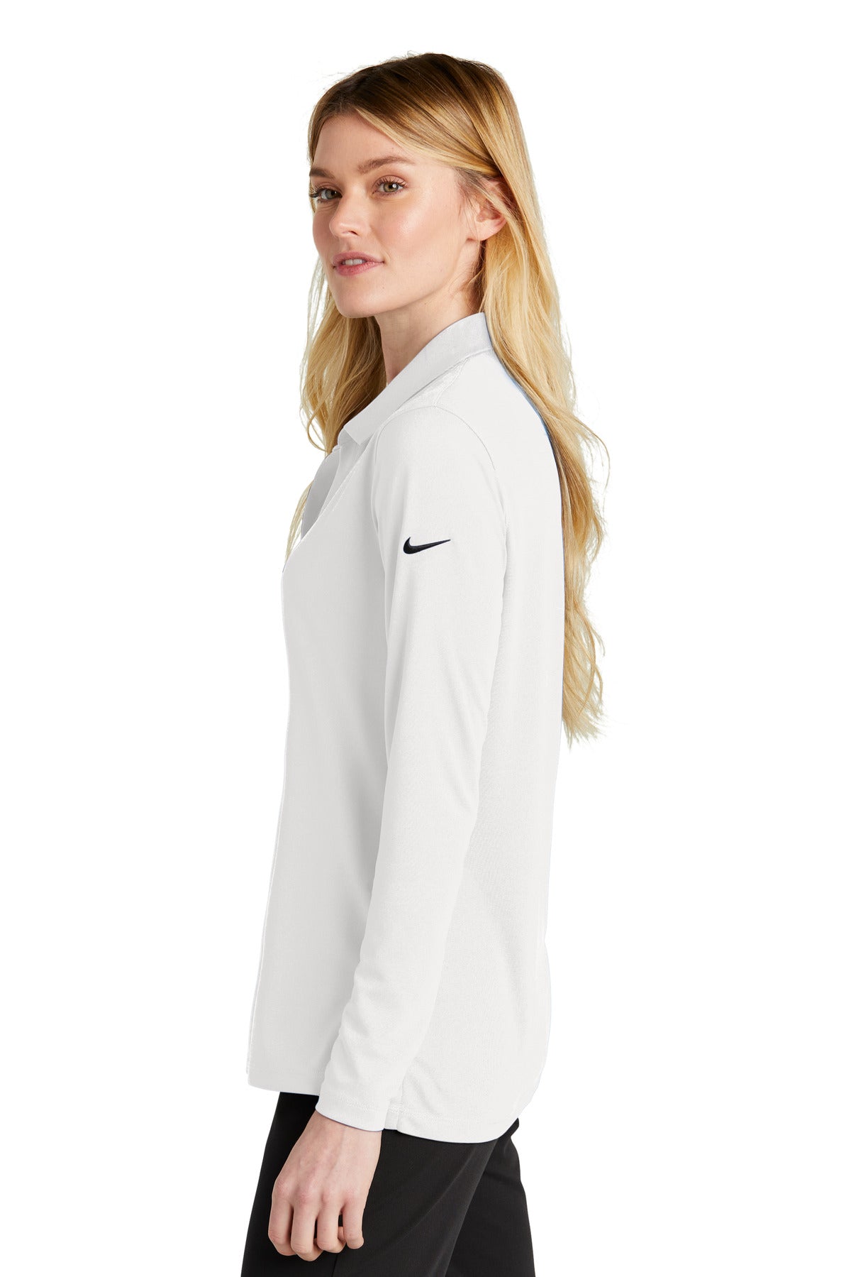 Swaasi Core - Nike® LADIES LONG-SLEEVE Dri-FIT Micro Pique 2.0 Polo with EMB Logo