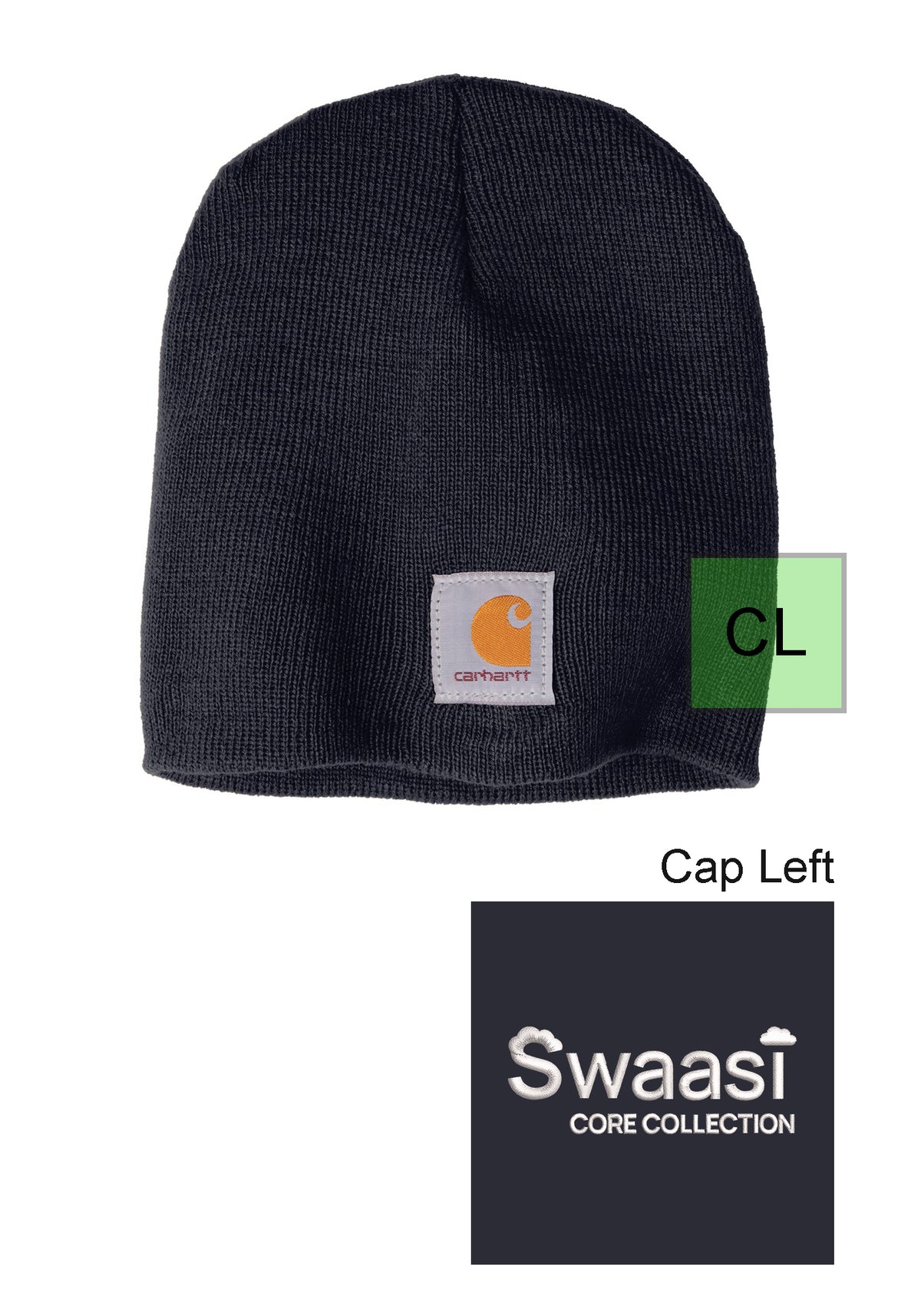 Swaasi Core - Carhartt® Acrylic Knit Hat with EMB Logo on Left Side