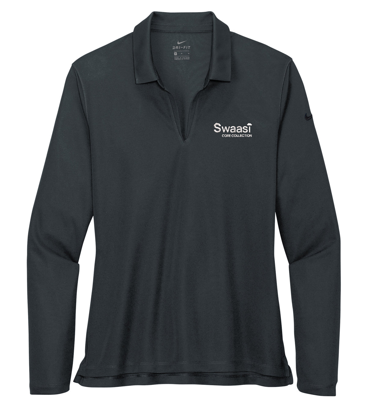 Swaasi Core - Nike® LADIES LONG-SLEEVE Dri-FIT Micro Pique 2.0 Polo with EMB Logo