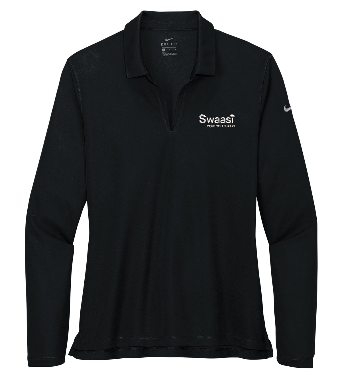 Swaasi Core - Nike® LADIES LONG-SLEEVE Dri-FIT Micro Pique 2.0 Polo with EMB Logo