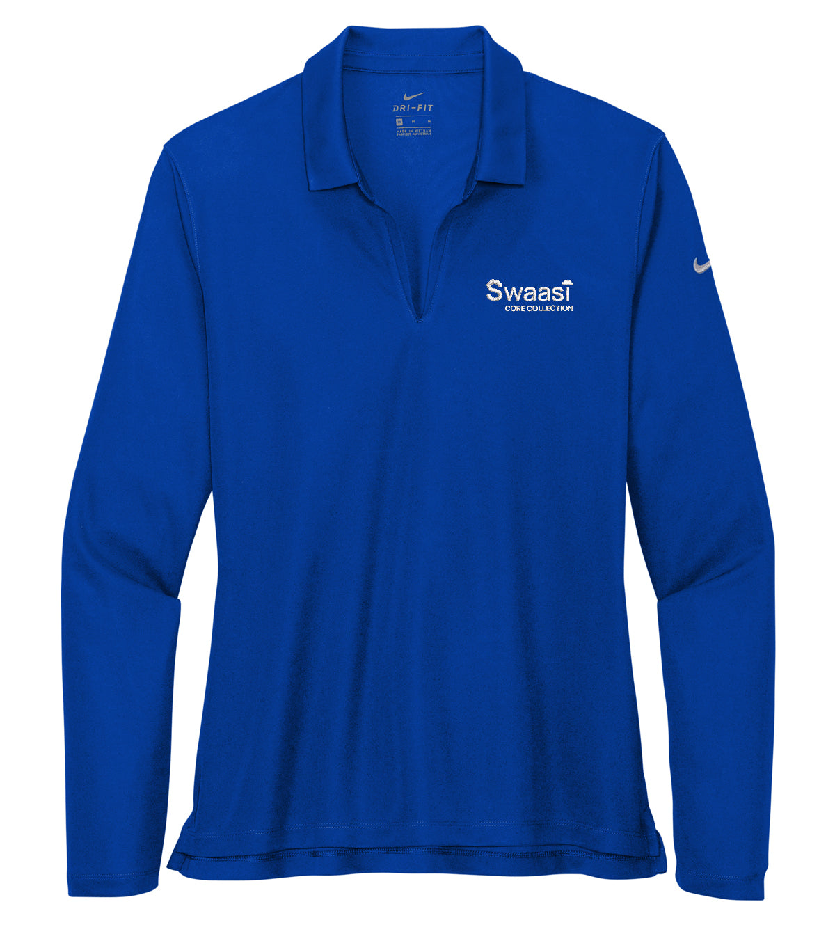 Swaasi Core - Nike® LADIES LONG-SLEEVE Dri-FIT Micro Pique 2.0 Polo with EMB Logo
