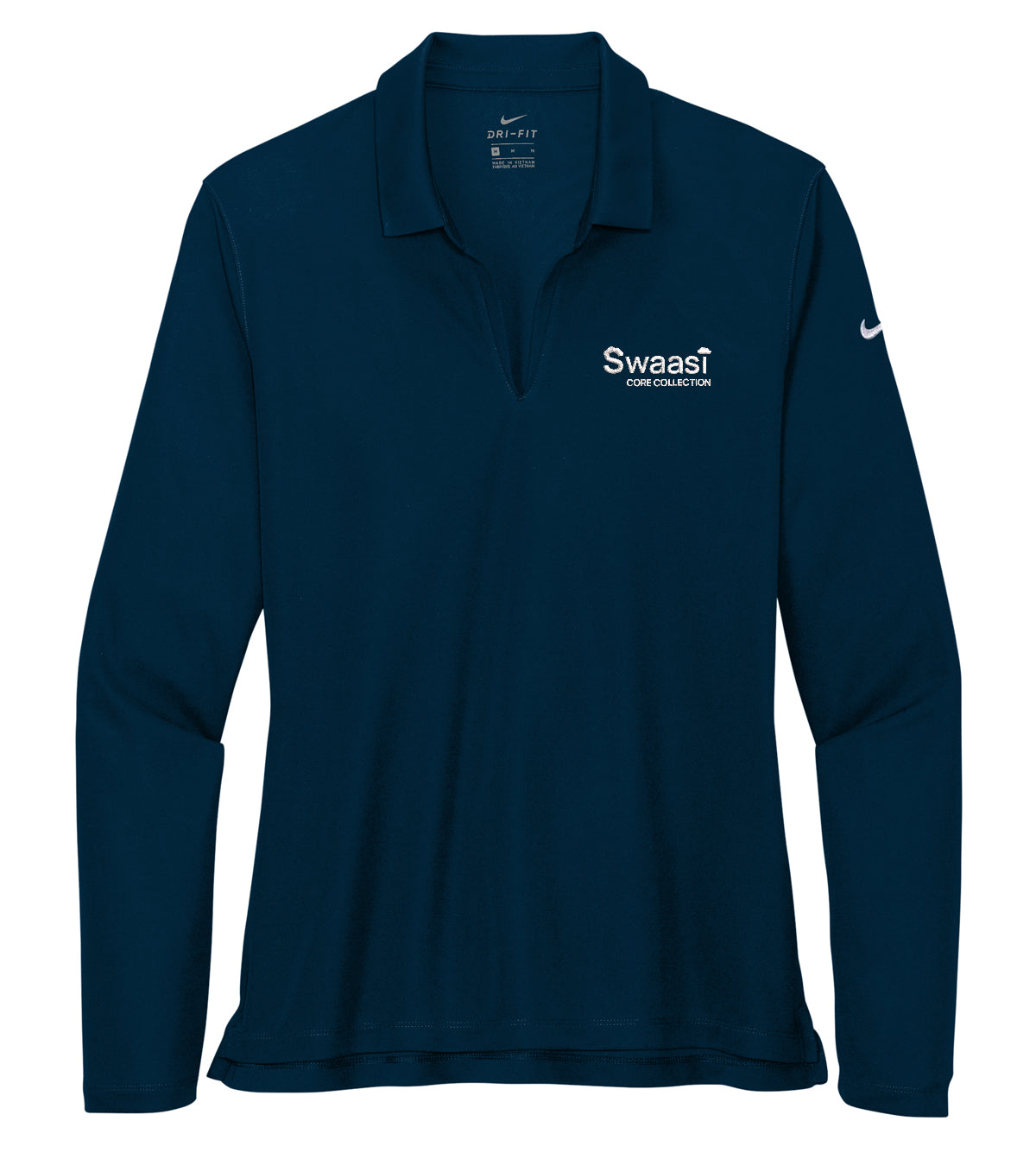 Swaasi Core - Nike® LADIES LONG-SLEEVE Dri-FIT Micro Pique 2.0 Polo with EMB Logo