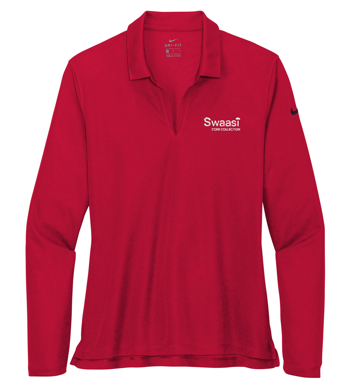 Swaasi Core - Nike® LADIES LONG-SLEEVE Dri-FIT Micro Pique 2.0 Polo with EMB Logo