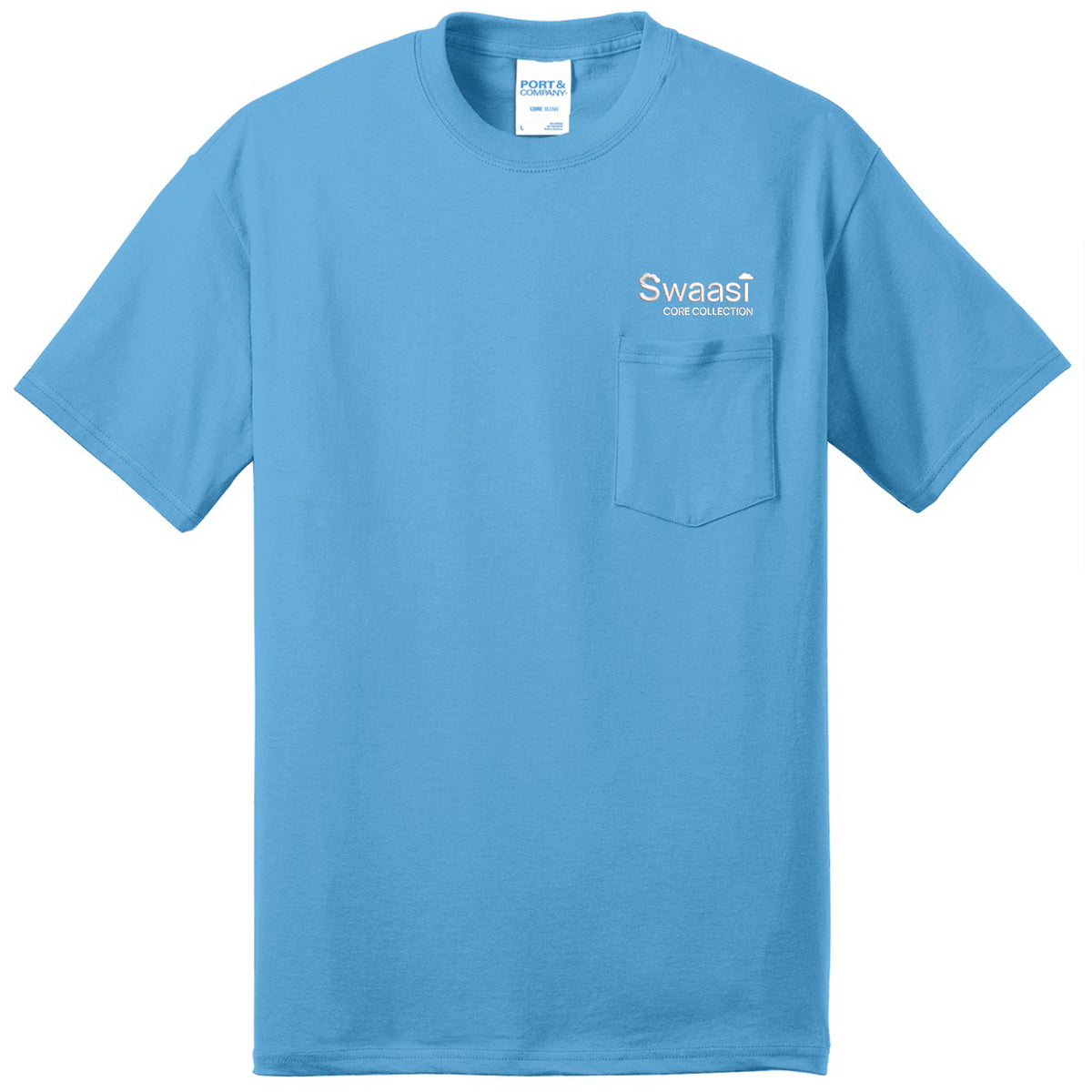 Swaasi Core - P&C® 5.5 oz 50/50 POCKET T-Shirt with Print Logo