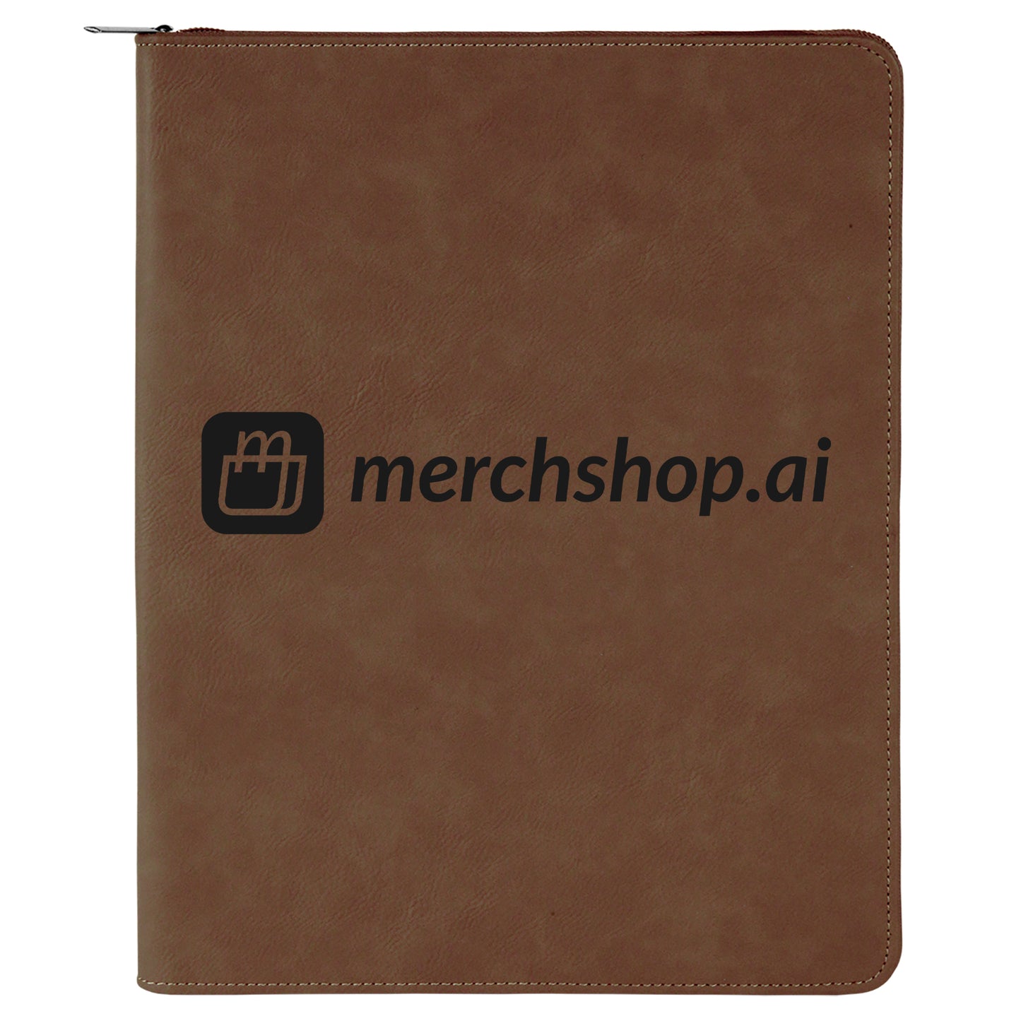 MerchShopAIDev - 9.5X12Laserable Leatherette Portfolios with Zipper