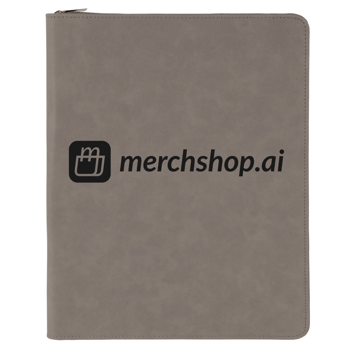 MerchShopAIDev - 9.5X12Laserable Leatherette Portfolios with Zipper - Bulk Order
