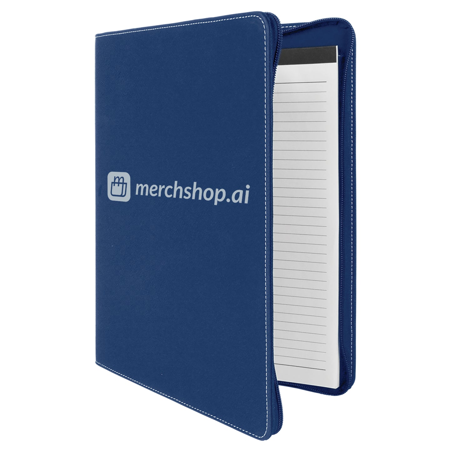 MerchShopAIDev - 9.5X12Laserable Leatherette Portfolios with Zipper