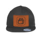 MerchShopAIDev - New Era® Flat Bill Snapback Cap with Leatherette Patch