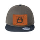 MerchShopAIDev - New Era® Flat Bill Snapback Cap with Leatherette Patch