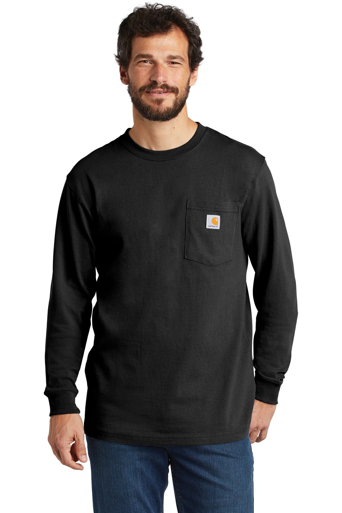 Swaasi Core - Carhartt® POCKET LONG-SLEEVE Workwear T-Shirt with EMB Logo