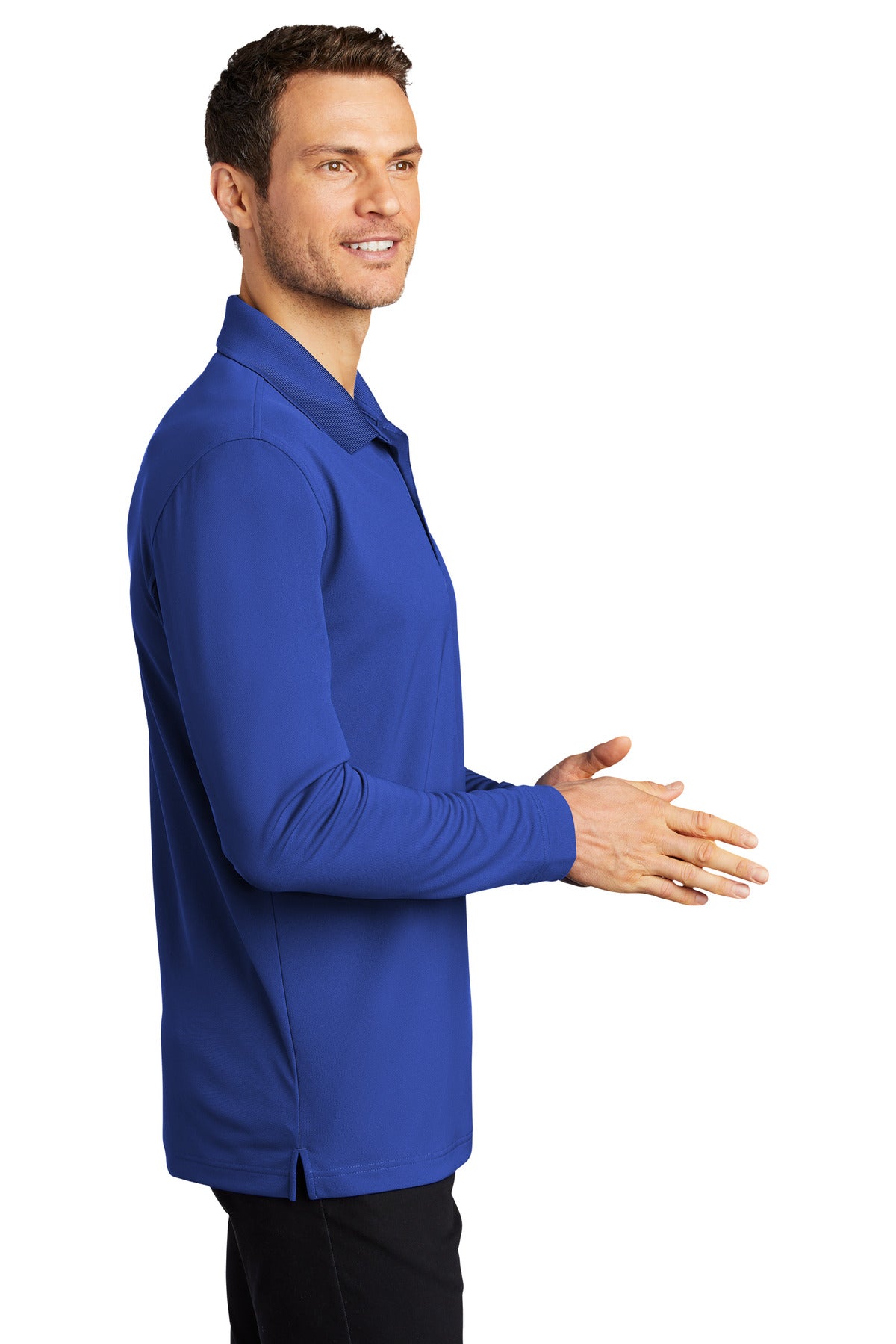 Swaasi Core - Port Authority® LONG-SLEEVE Dry Zone® UV Micro-Mesh Polo with EMB Logo