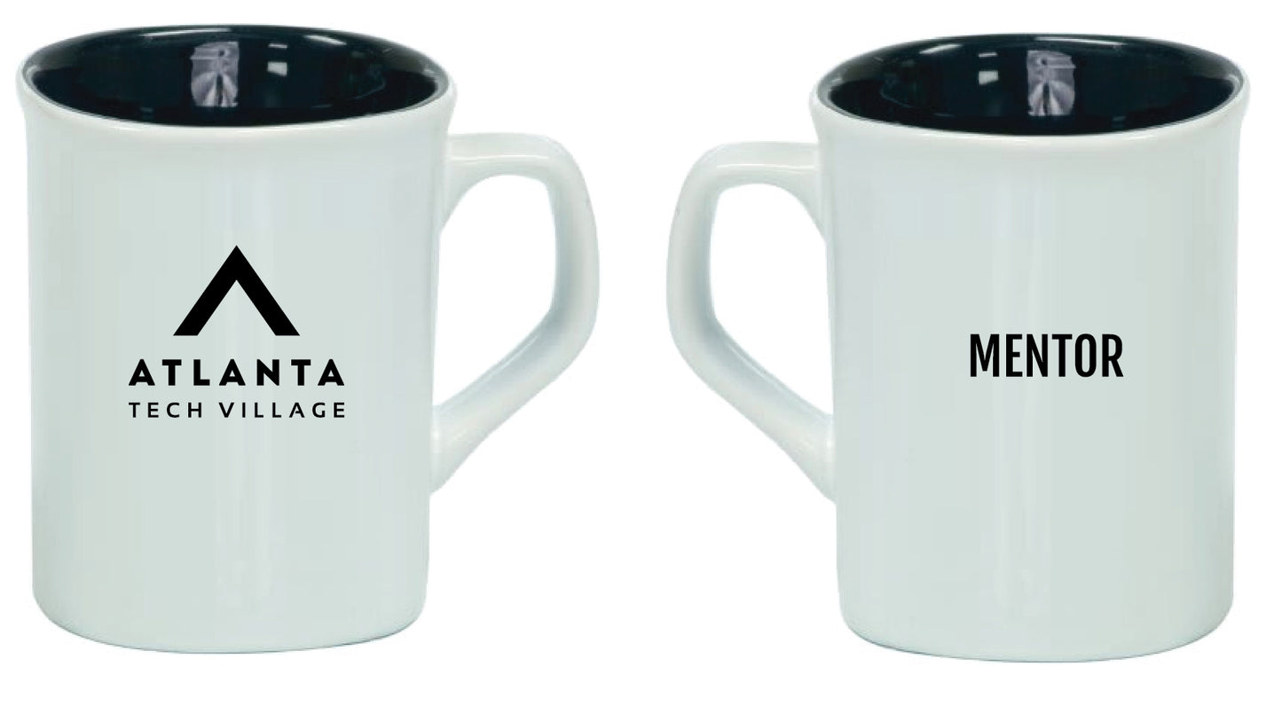 ATV MENTOR - 10 oz. White Ceramic Rounded Corner Mugs with 2 Location Print