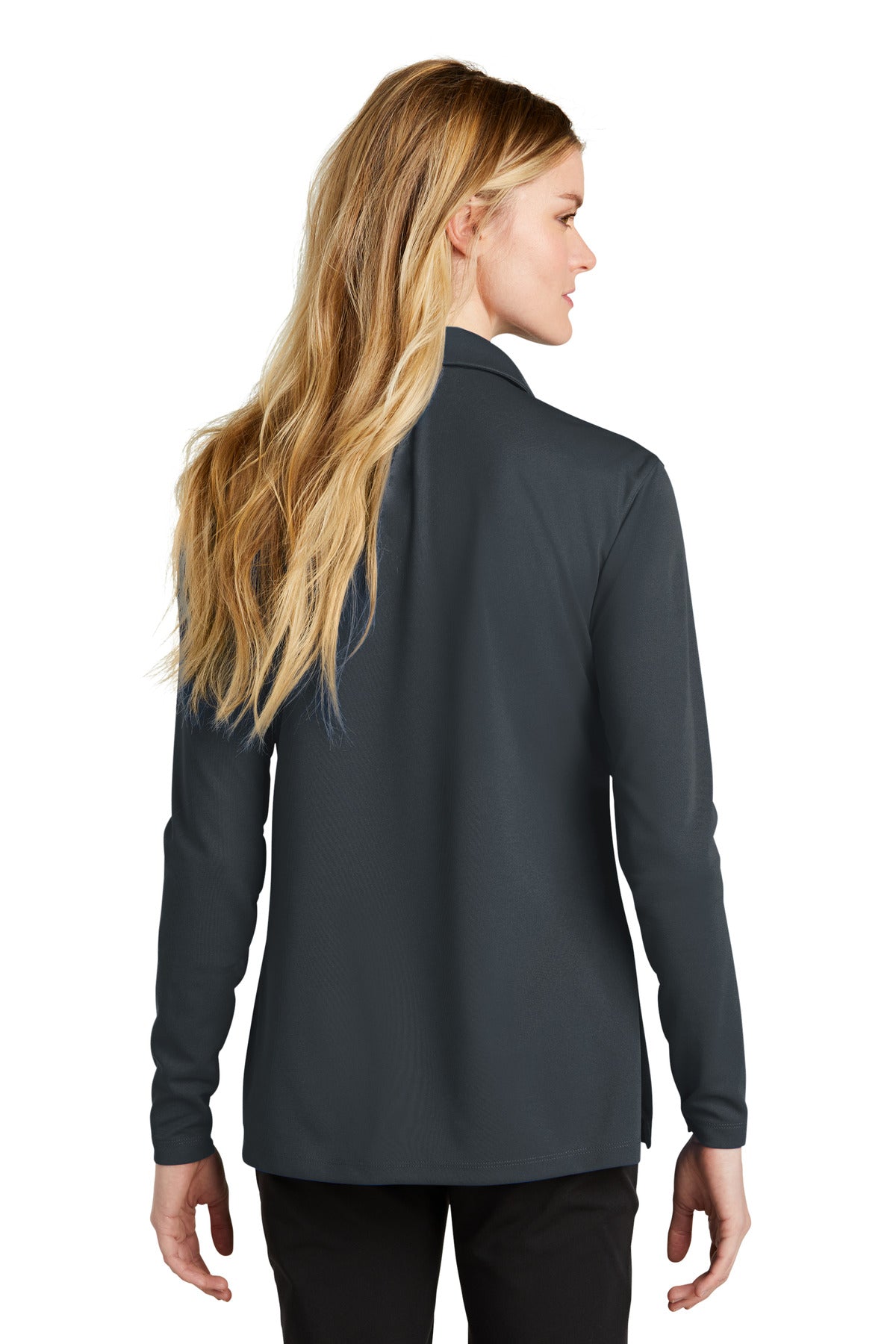 Swaasi Core - Nike® LADIES LONG-SLEEVE Dri-FIT Micro Pique 2.0 Polo with EMB Logo
