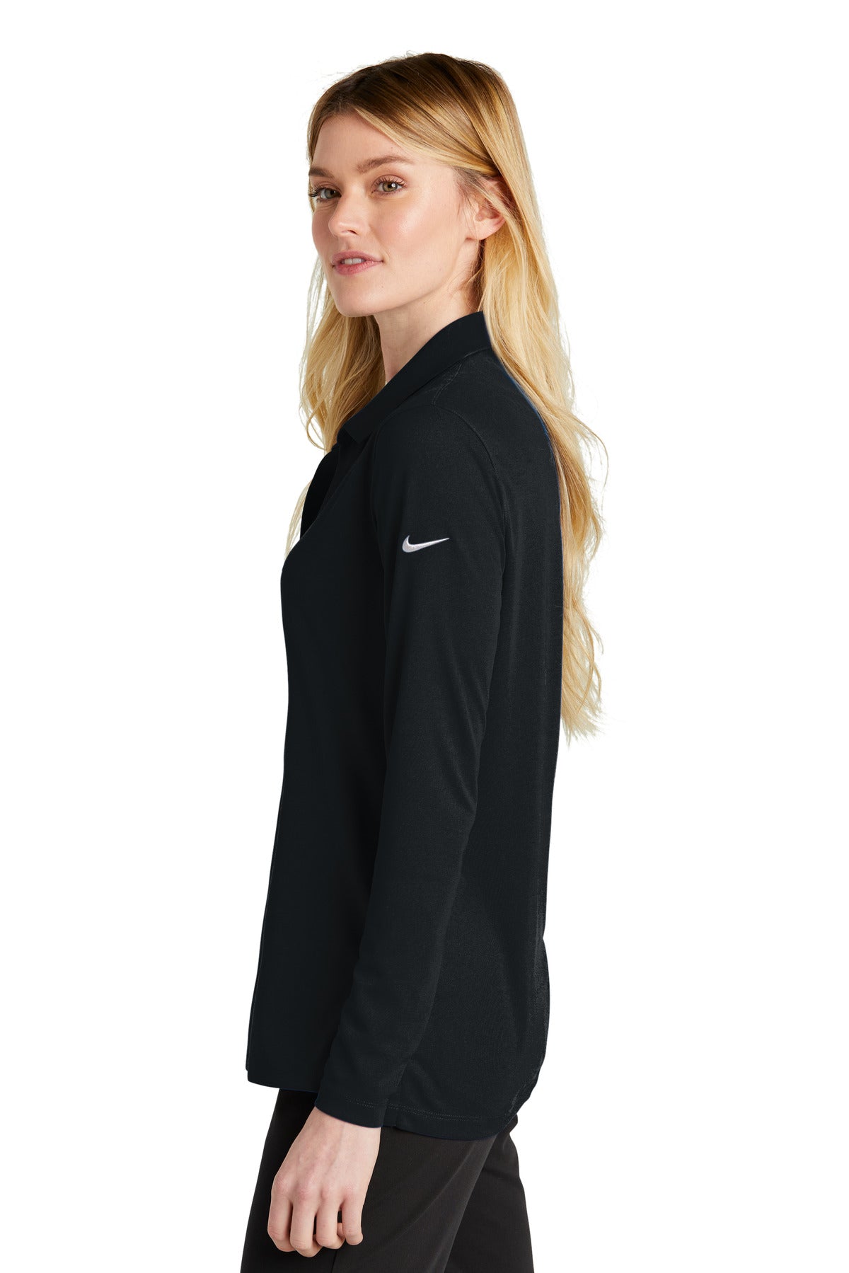 Swaasi Core - Nike® LADIES LONG-SLEEVE Dri-FIT Micro Pique 2.0 Polo with EMB Logo