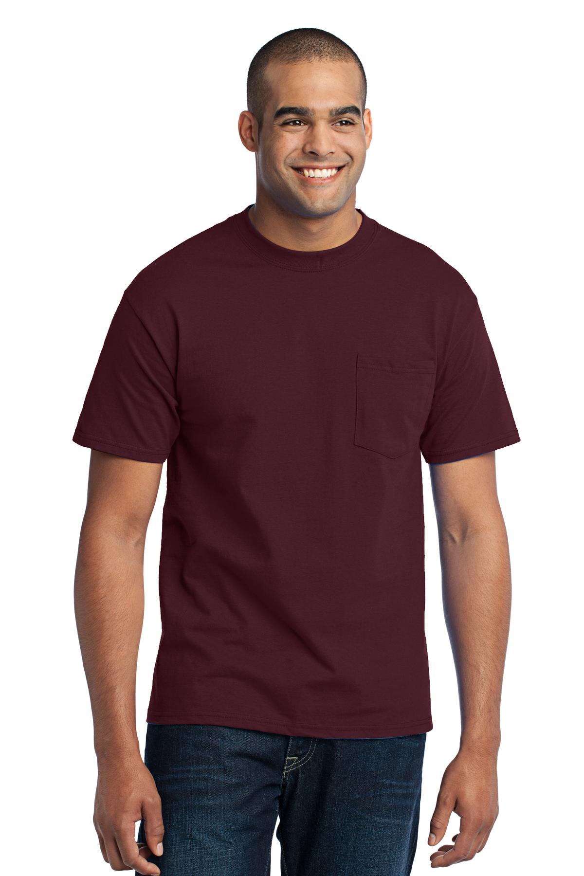Swaasi Core - P&C® 5.5 oz 50/50 POCKET T-Shirt Extra Color with Print Logo