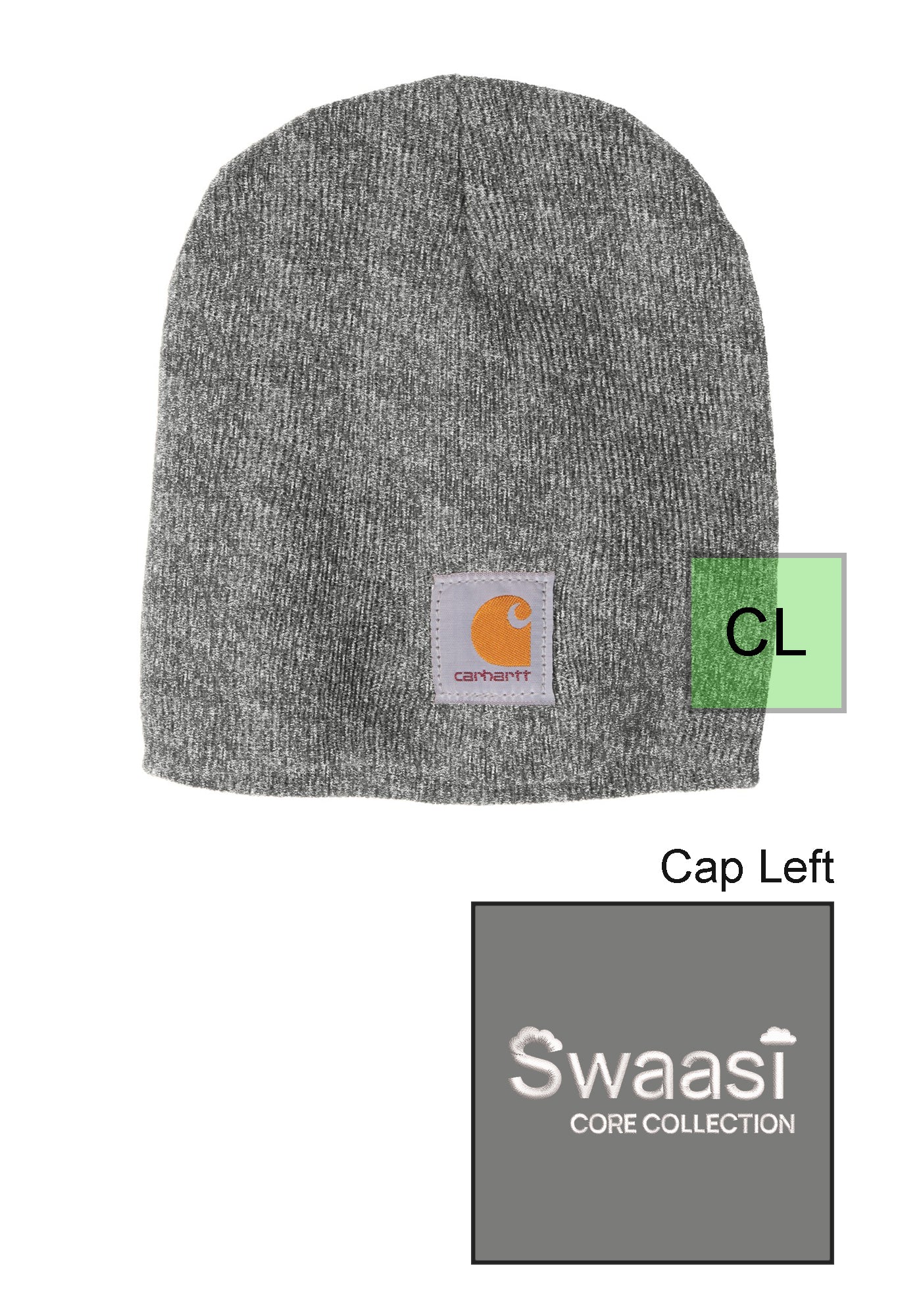 Swaasi Core - Carhartt® Acrylic Knit Hat with EMB Logo on Left Side