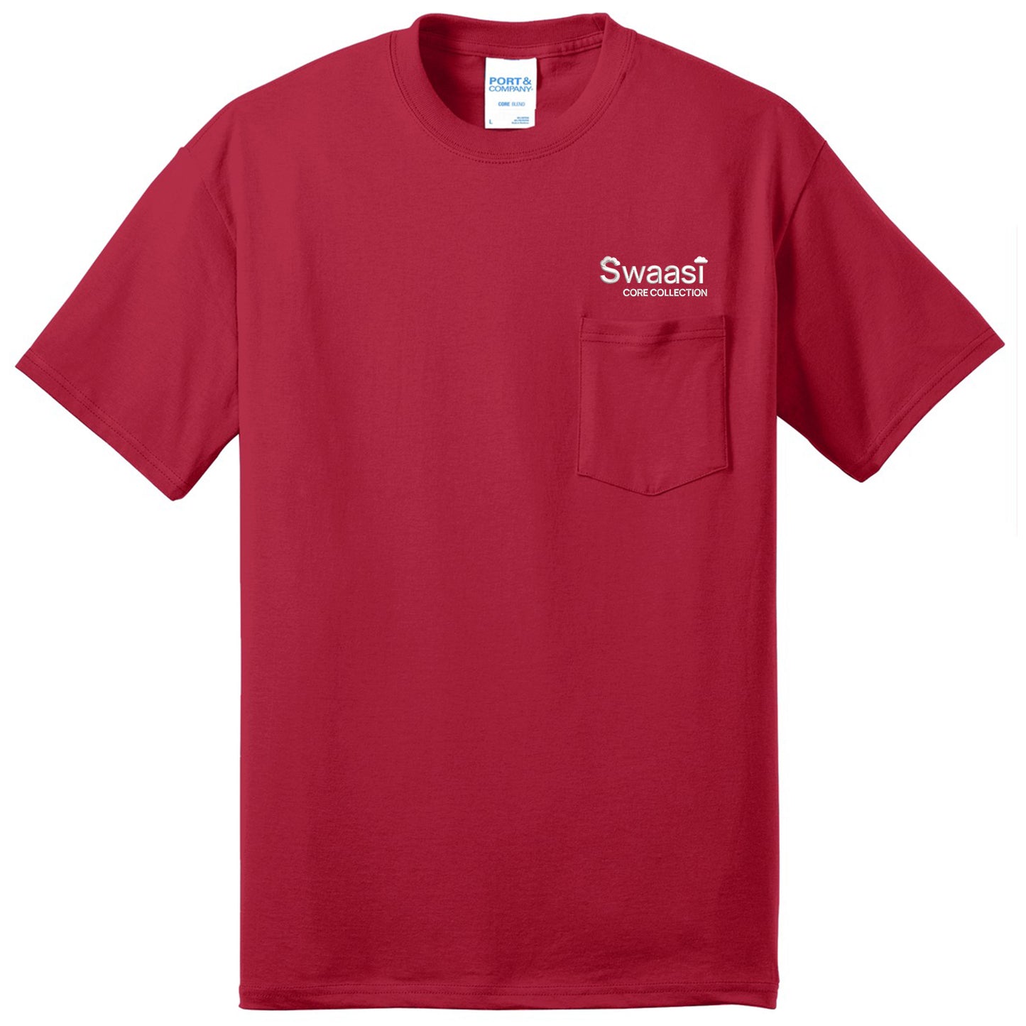 Swaasi Core - P&C® 5.5 oz 50/50 POCKET T-Shirt with Print Logo